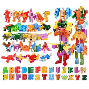 GUDI Alphabet Transformer Set – 26 Robot Letters A–Z