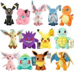 52 Pokémon Plush Toys – Pikachu, Eevee & More 