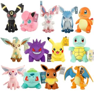 52 Pokémon Plush Toys – Pikachu, Eevee & More