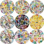 Neon Pokémon Waterproof Anime Sticker Decal Set