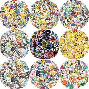 Neon Pokémon Waterproof Anime Sticker Decal Set