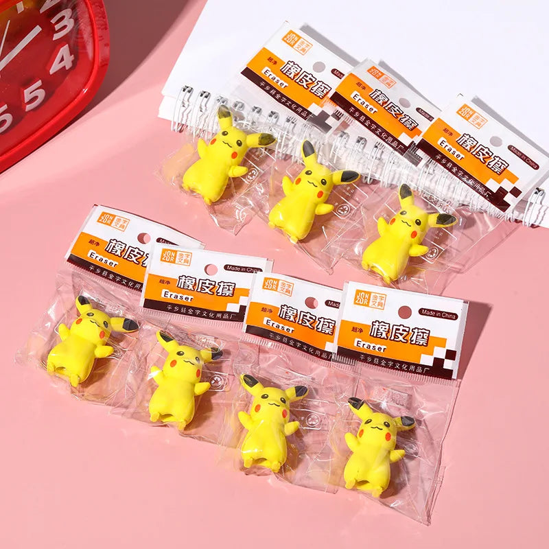 Pikachu Eraser Set – 10pcs Cute Pokémon  - Image 3