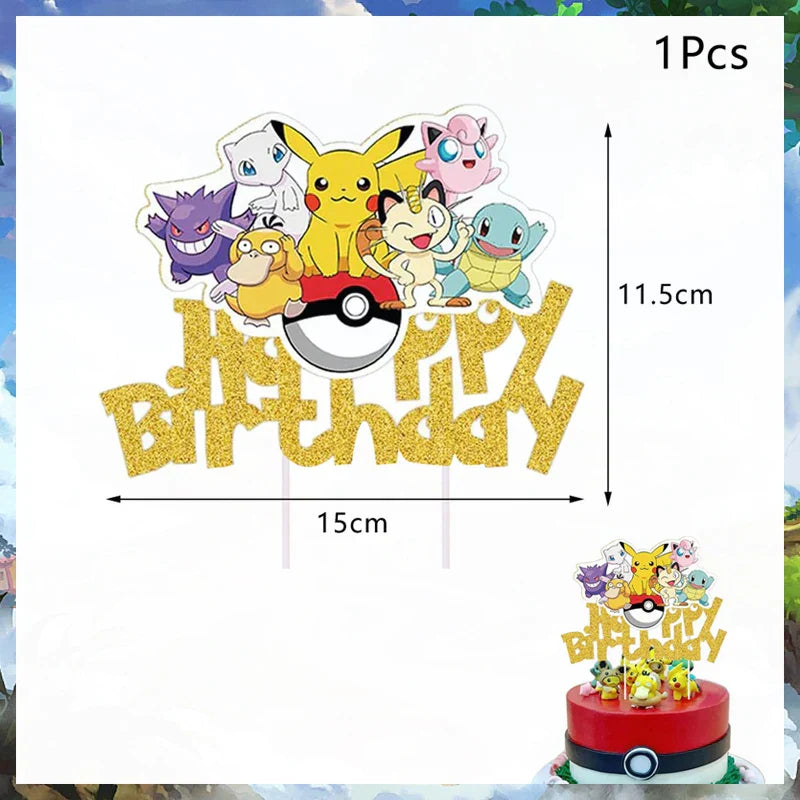 Pokémon Birthday Party Cake Topper Decoration Set - Image 8