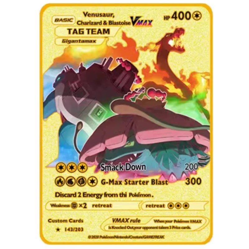 Pokemon Metal Collectible Cards Premium Trading Set - Image 2