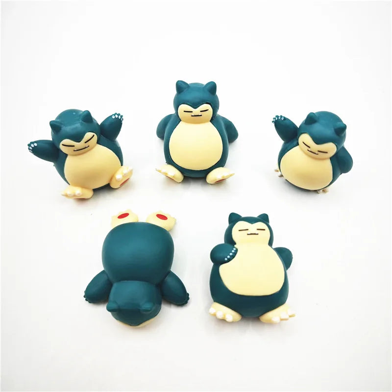 Snorlax Mini Figure Set – 5PCS Kawaii Cake Toppers & Decor - Image 6