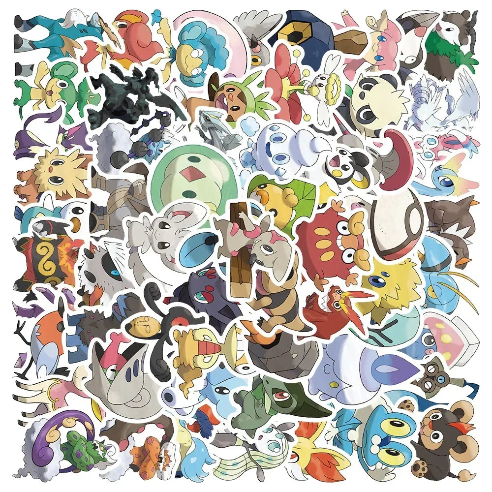 Neon Pokémon Waterproof Anime Sticker Decal Set - Image 11