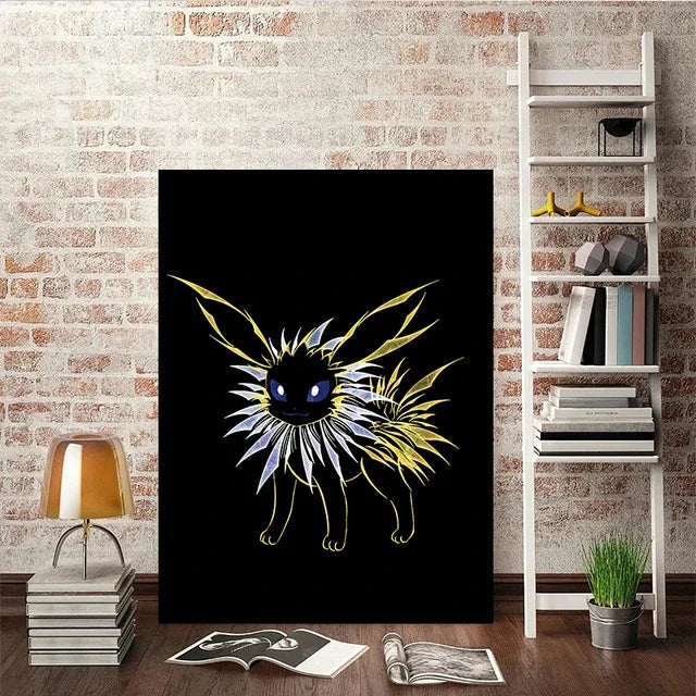 Abstract Pokémon Eeveelutions Wall Art Canvas Poster - Image 14