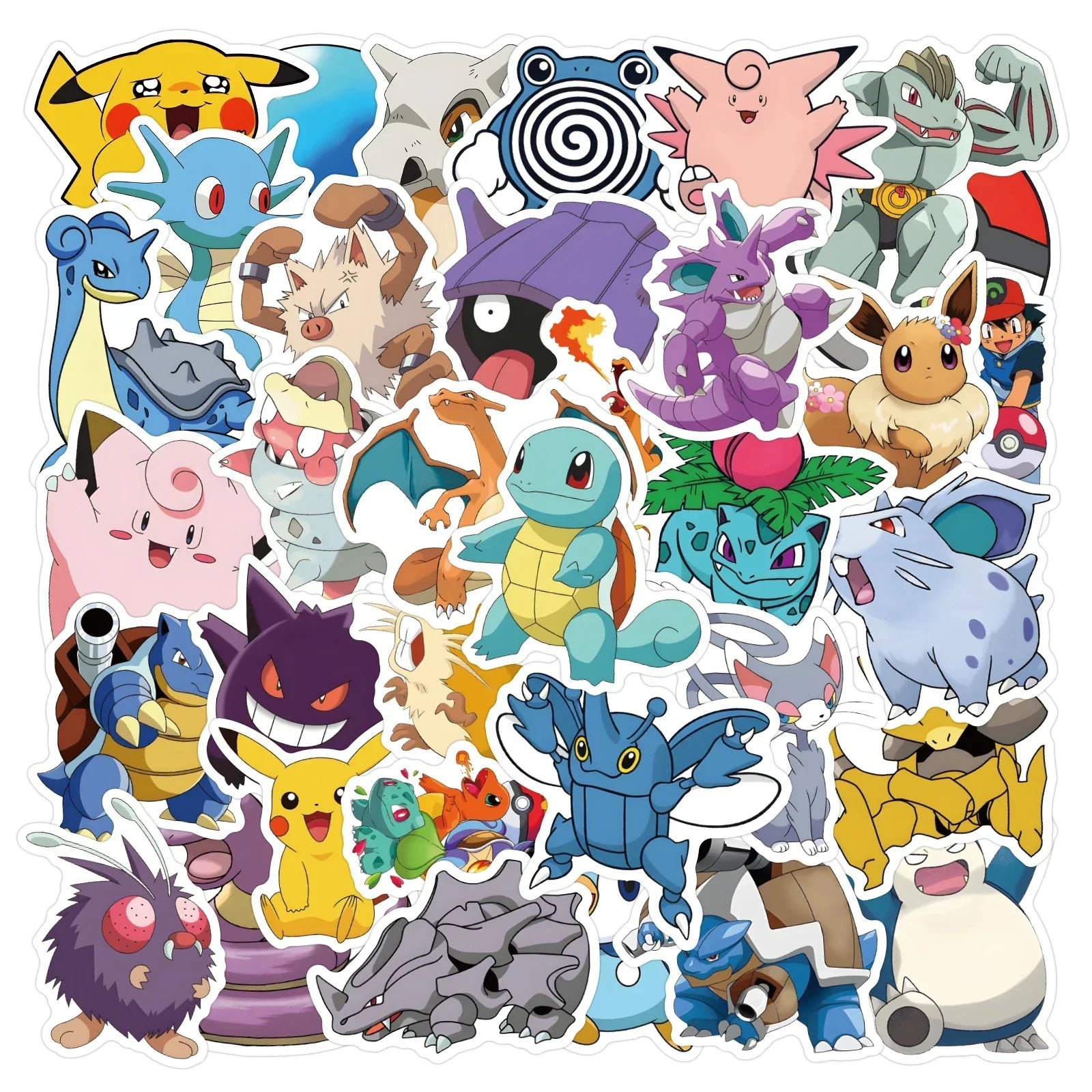 Neon Pokémon Waterproof Anime Sticker Decal Set - Image 17