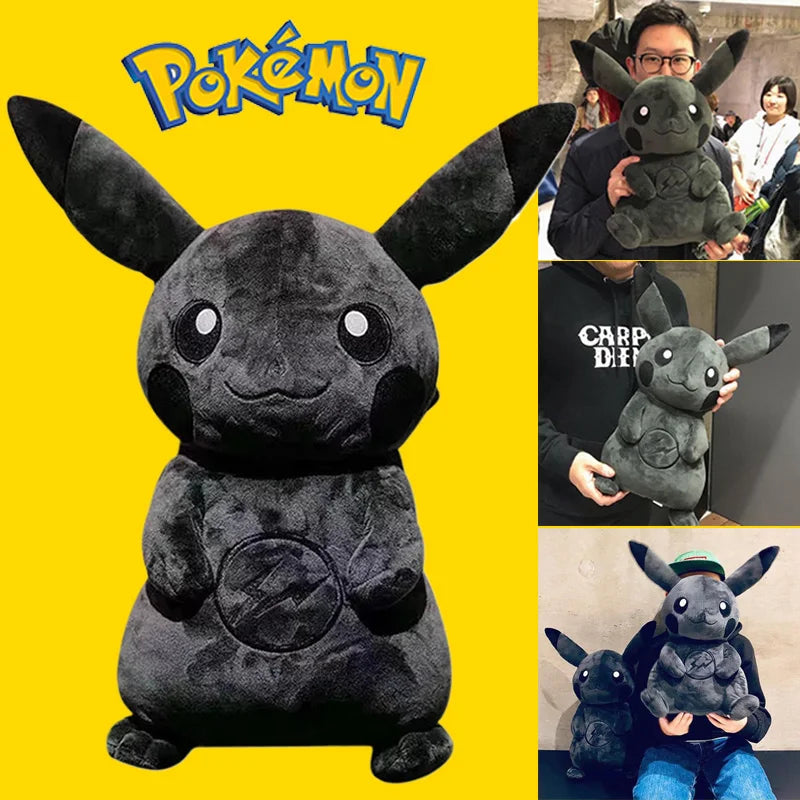 30cm Dark Pikachu Plush – Kawaii Black Pokémon Doll