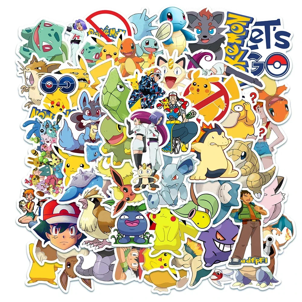 Neon Pokémon Waterproof Anime Sticker Decal Set - Image 7
