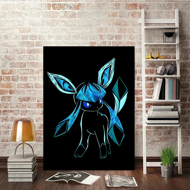 Abstract Pokémon Eeveelutions Wall Art Canvas Poster - Image 7
