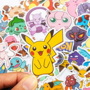 Pokémon Stickers – 50/100 Kawaii Pikachu Waterproof 