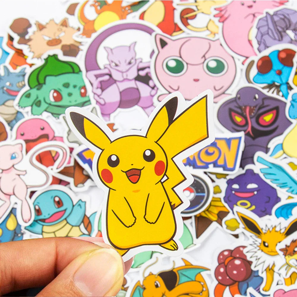 Pokémon Stickers – 50/100 Kawaii Pikachu Waterproof