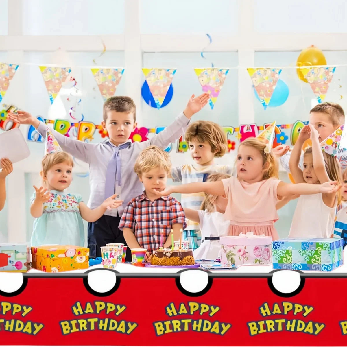 Pokémon Party Tablecloth Colorful Birthday Celebration Decor - Image 2