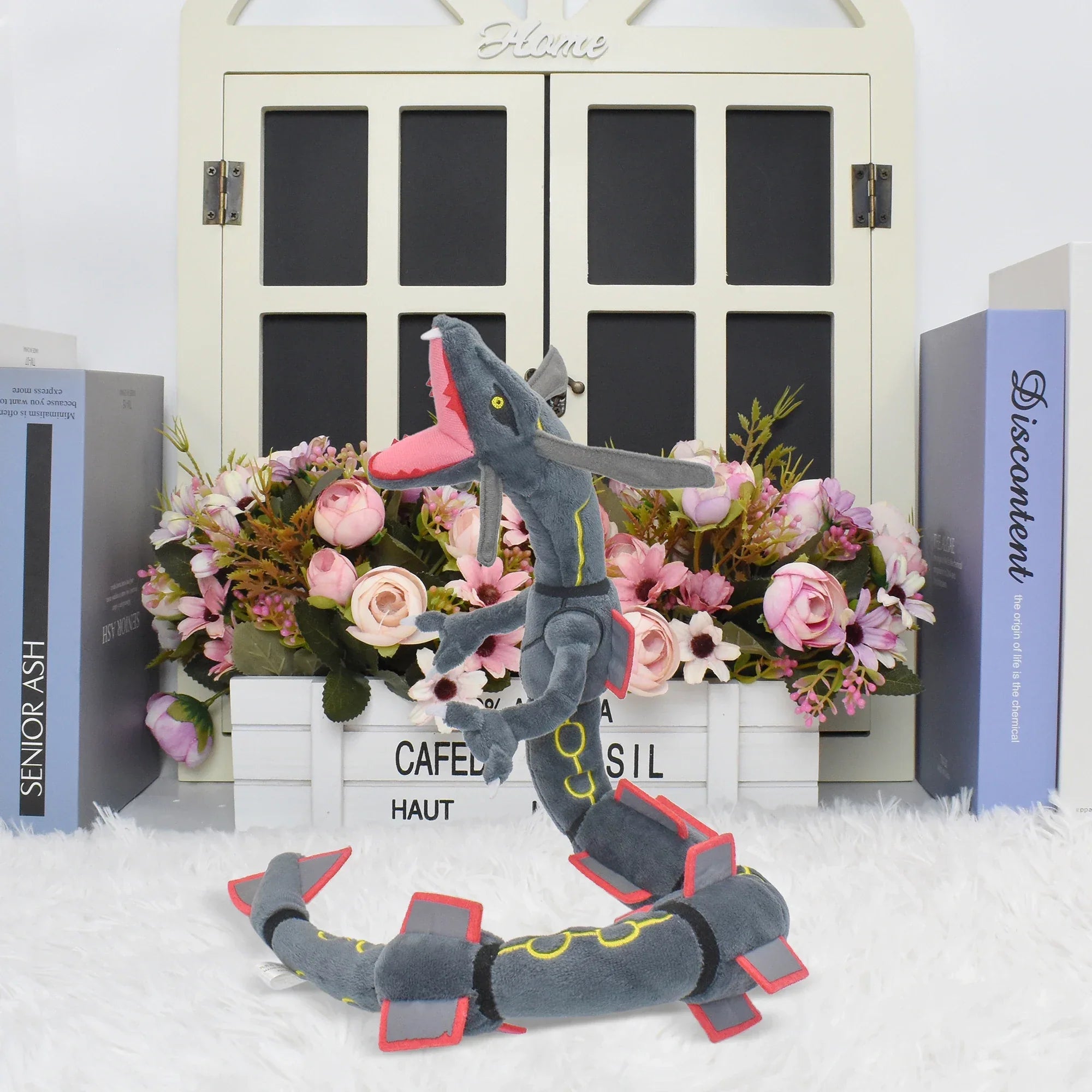 Shiny Rayquaza Plush Toy – 12-Inch Black Dragon Pokémon Stuffed Doll - Image 2