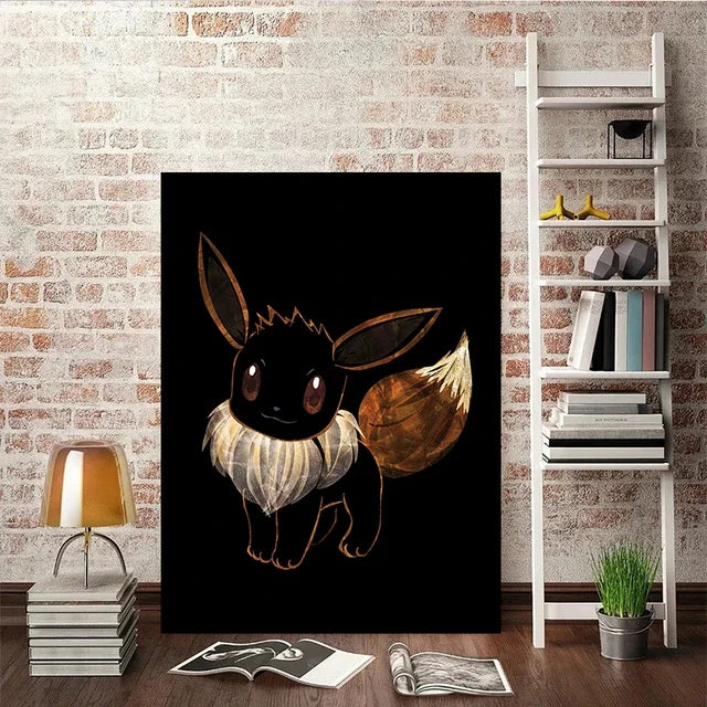 Abstract Pokémon Eeveelutions Wall Art Canvas Poster - Image 10