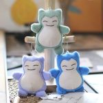 3PCS Pokémon Snorlax Plush Keychains – 12CM Kawaii