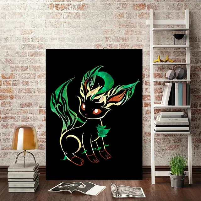 Abstract Pokémon Eeveelutions Wall Art Canvas Poster - Image 15