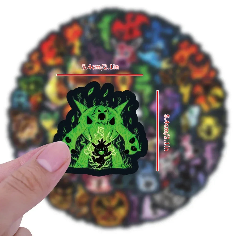 Neon Pokémon Waterproof Anime Sticker Decal Set - Image 3
