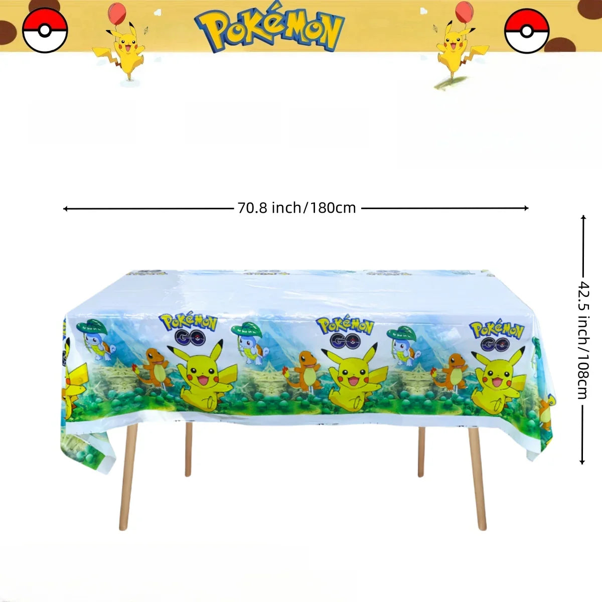 Pokémon Party Tablecloth Colorful Birthday Celebration Decor - Image 8