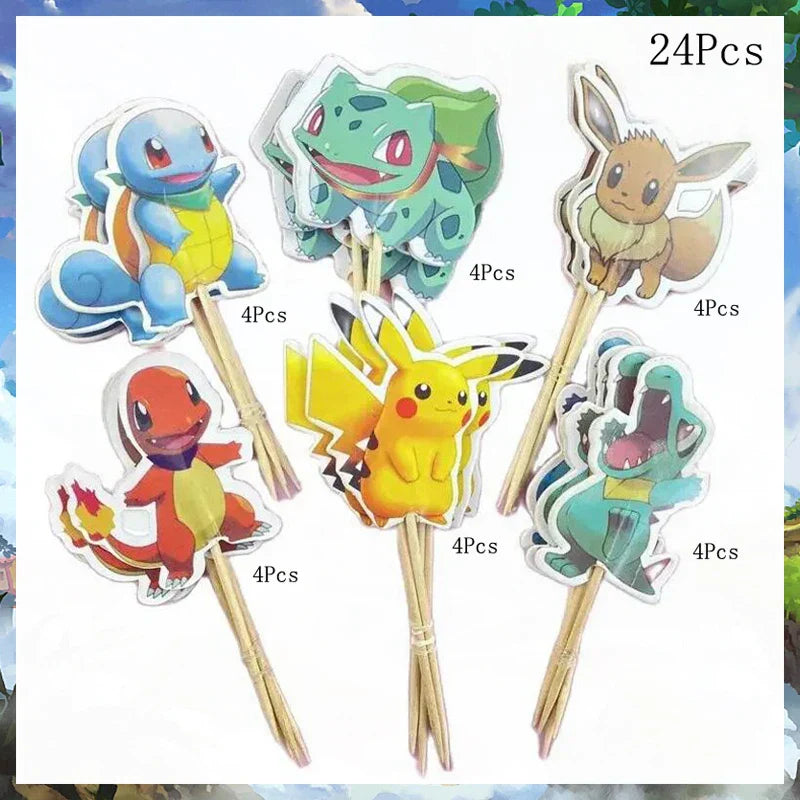 Pokémon Birthday Party Cake Topper Decoration Set - Image 13