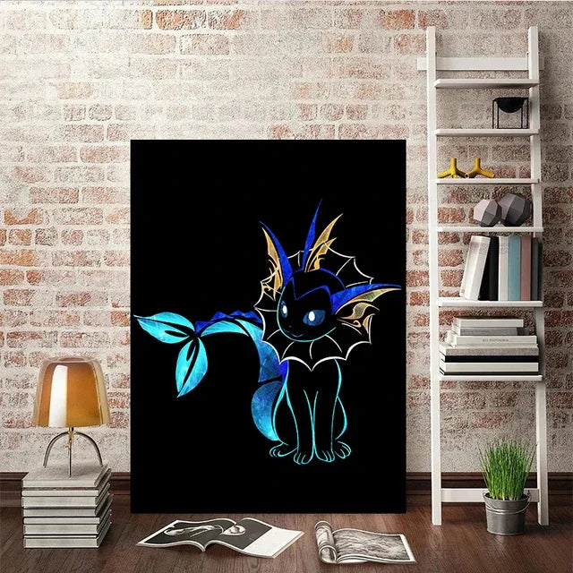 Abstract Pokémon Eeveelutions Wall Art Canvas Poster - Image 9