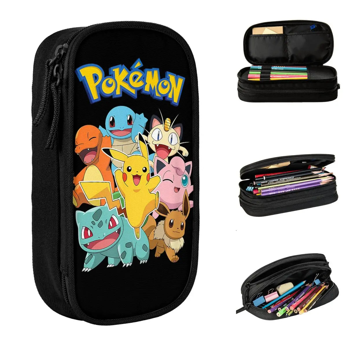 Pokémon Character Group Zipper Pencil Case Set