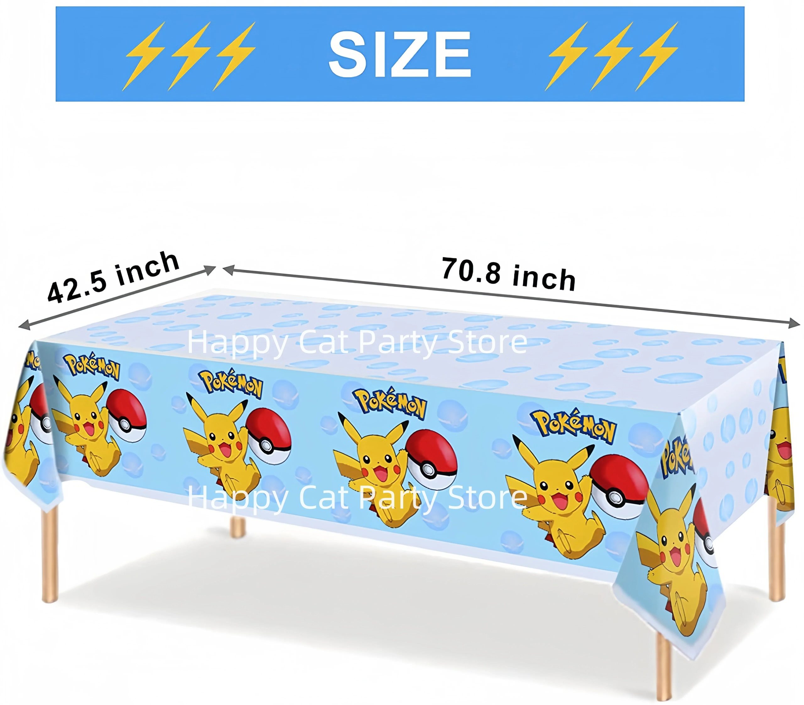 Pokémon Party Tablecloth Colorful Birthday Celebration Decor - Image 12