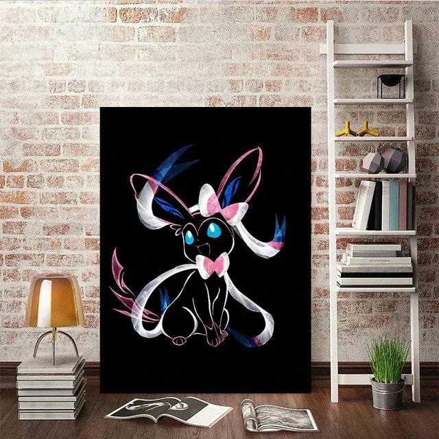 Abstract Pokémon Eeveelutions Wall Art Canvas Poster - Image 13
