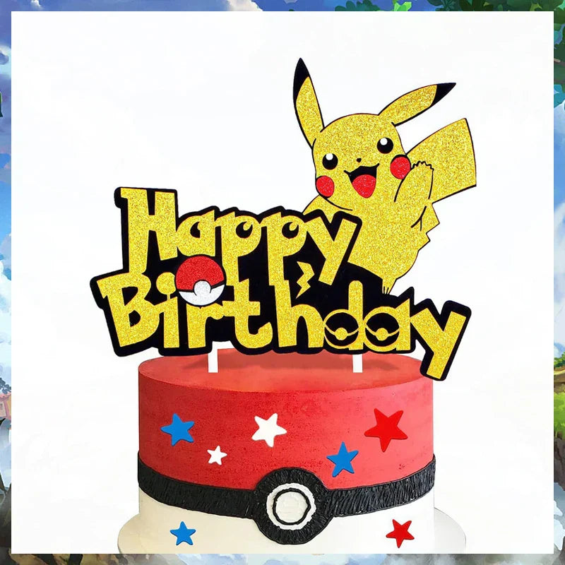 Pokémon Birthday Party Cake Topper Decoration Set - Image 16