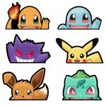 New Pokémon Anime Style Car Sticker Set