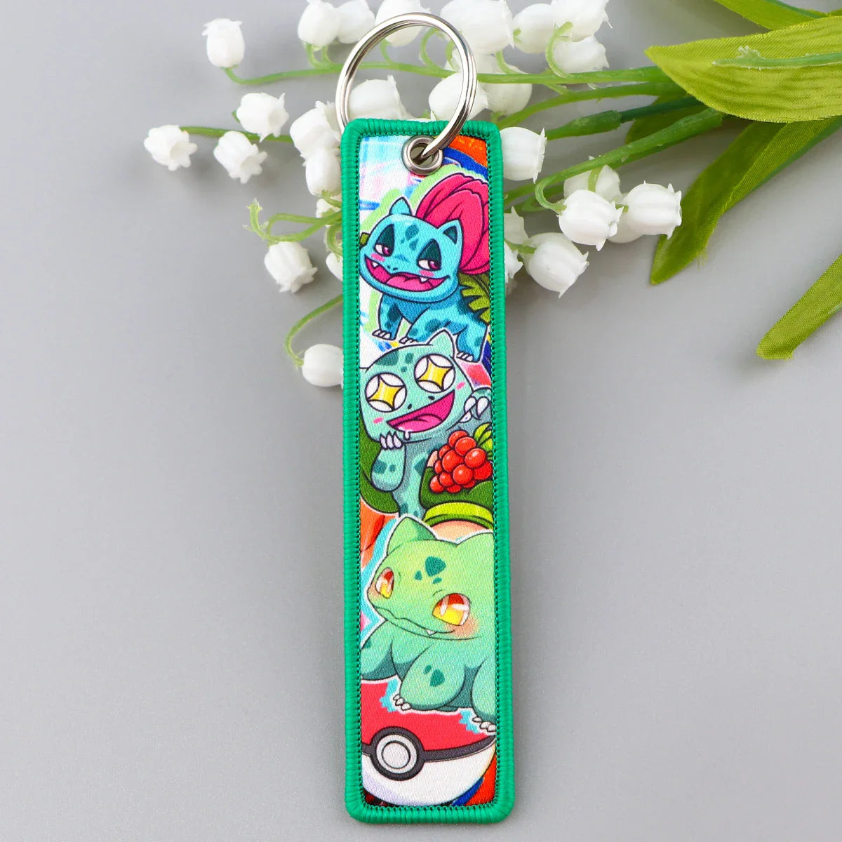 Pokémon Embroidered Keychain Cute Character Charm - Image 5