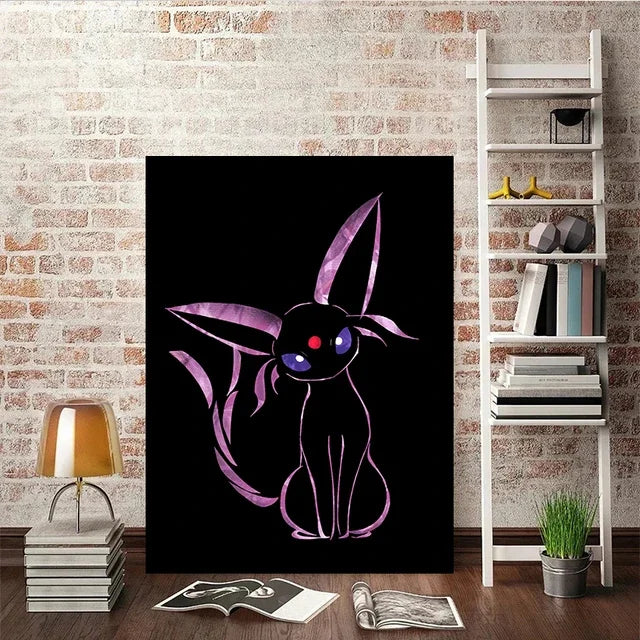 Abstract Pokémon Eeveelutions Wall Art Canvas Poster - Image 12
