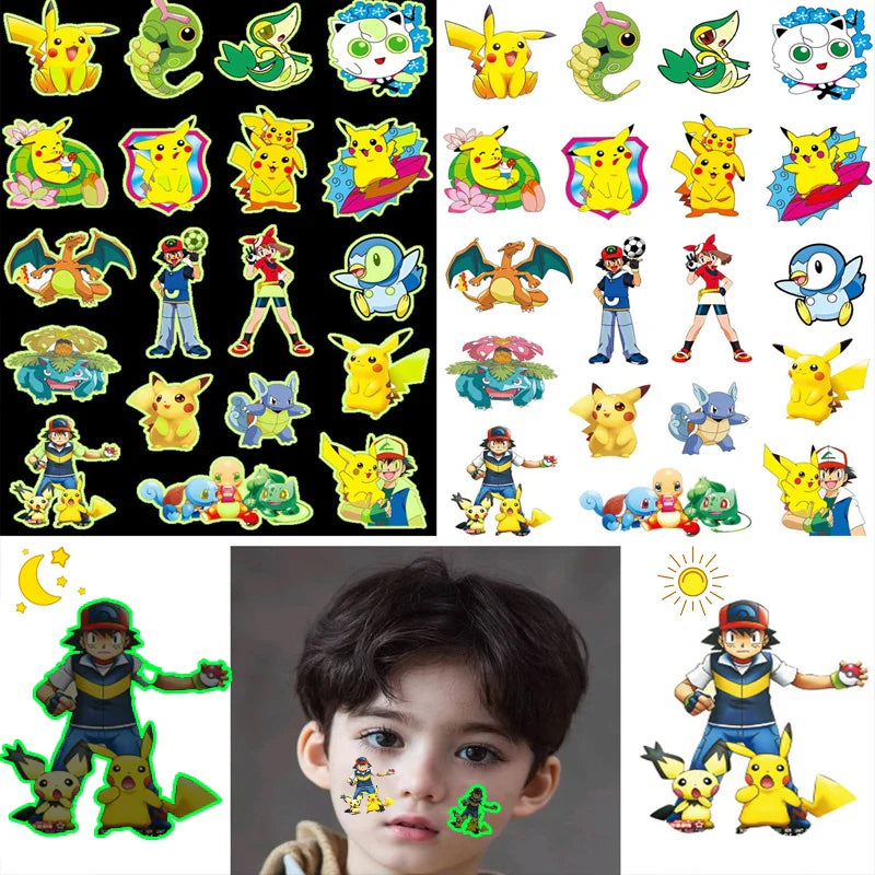 Pokémon Glow-in-the-Dark Temporary Tattoos - Image 3