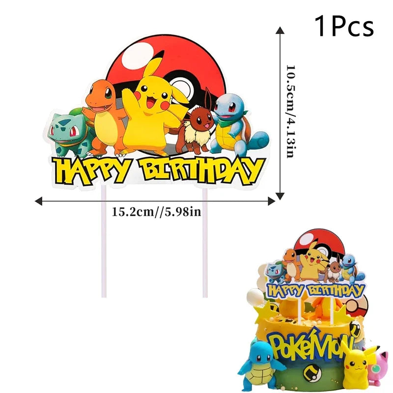 Pokémon Birthday Party Cake Topper Decoration Set - Image 5