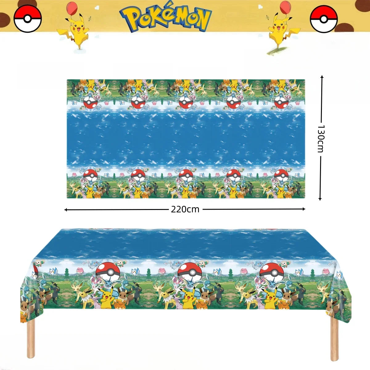 Pokémon Party Tablecloth Colorful Birthday Celebration Decor - Image 6