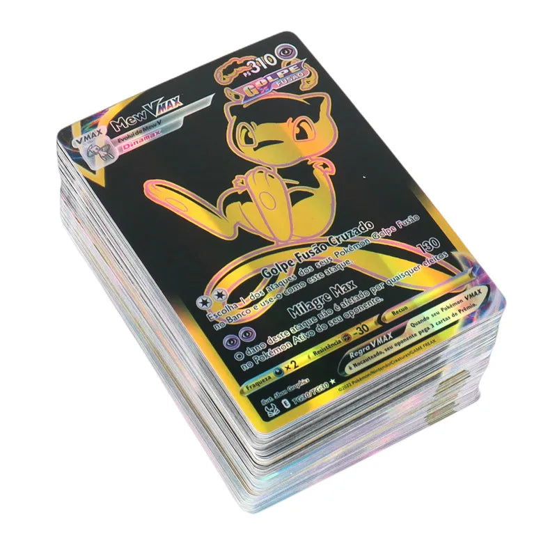 100Pcs Portuguese Holographic Pokémon Cards - Image 6