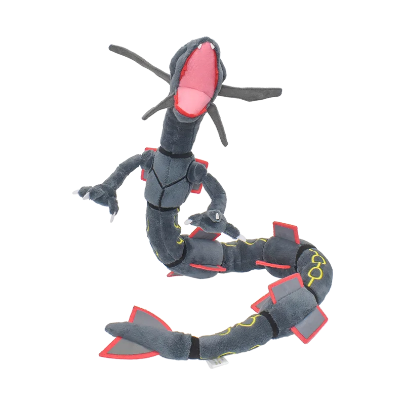 Shiny Rayquaza Plush Toy – 12-Inch Black Dragon Pokémon Stuffed Doll