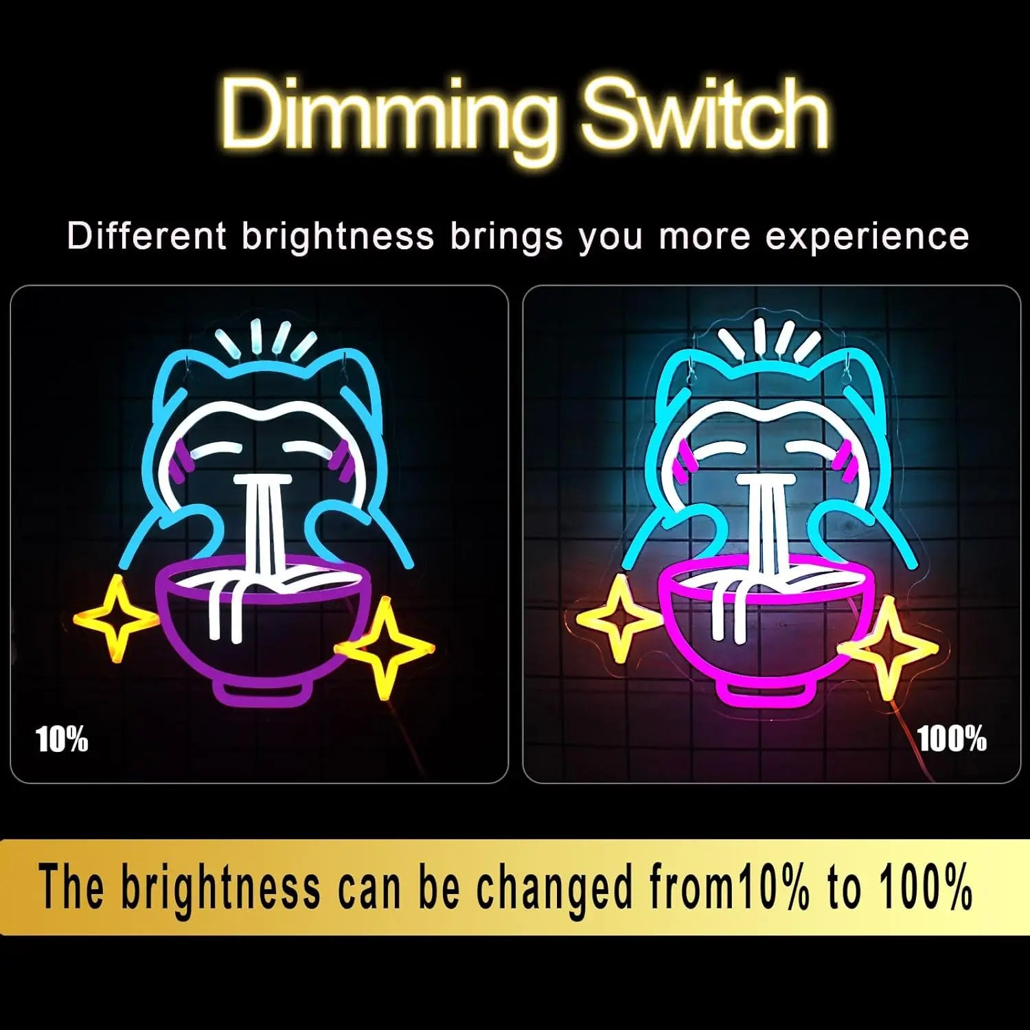 Pokémon Ramen Neon Light – Cute Bear LED - Image 5